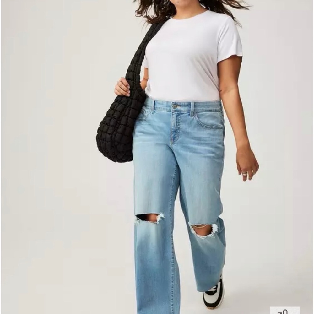 Torrid Perfect Wide Leg Vintage Stretch Mid-Rise Jean